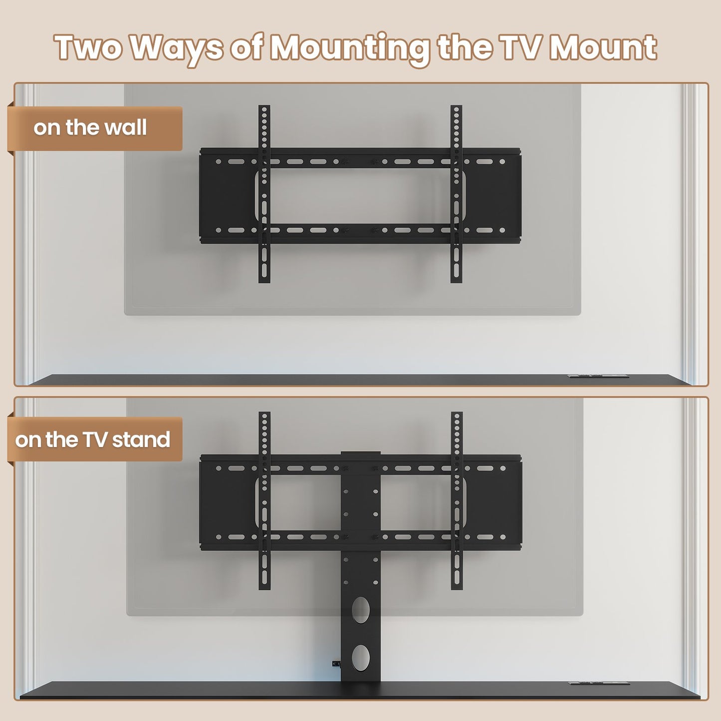 ADORNEVE TV Stand with Power Outlet for 32/45/55/60/65/70 inch TVs LED TV Stand with 6 Drawers for Living Room Bedroom