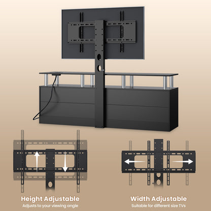 ADORNEVE TV Stand with Power Outlet for 32/45/55/60/65/70 inch TVs LED TV Stand with 6 Drawers for Living Room Bedroom