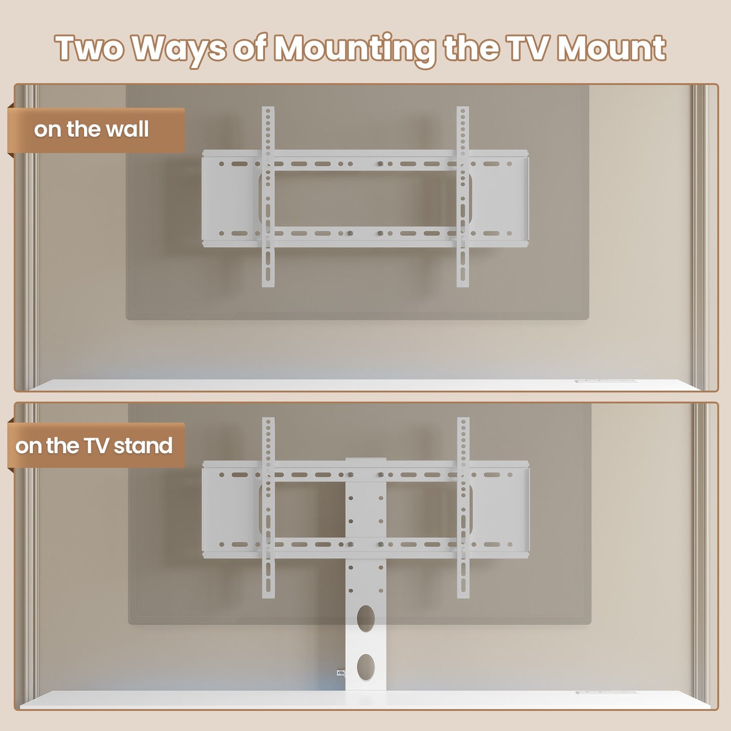 ADORNEVE TV Stand with Power Outlet for 32/45/55/60/65/70 inch TVs LED TV Stand with 6 Drawers for Living Room Bedroom