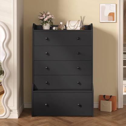 ADORNEVE 5 Drawer Dresser for Bedroom Large Vertical Tall Chest of Drawers for Living Room Hallway Closet
