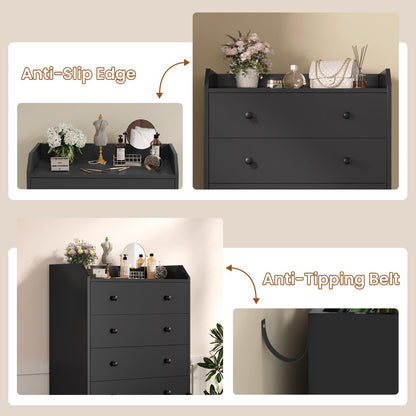 ADORNEVE 5 Drawer Dresser for Bedroom Large Vertical Tall Chest of Drawers for Living Room Hallway Closet
