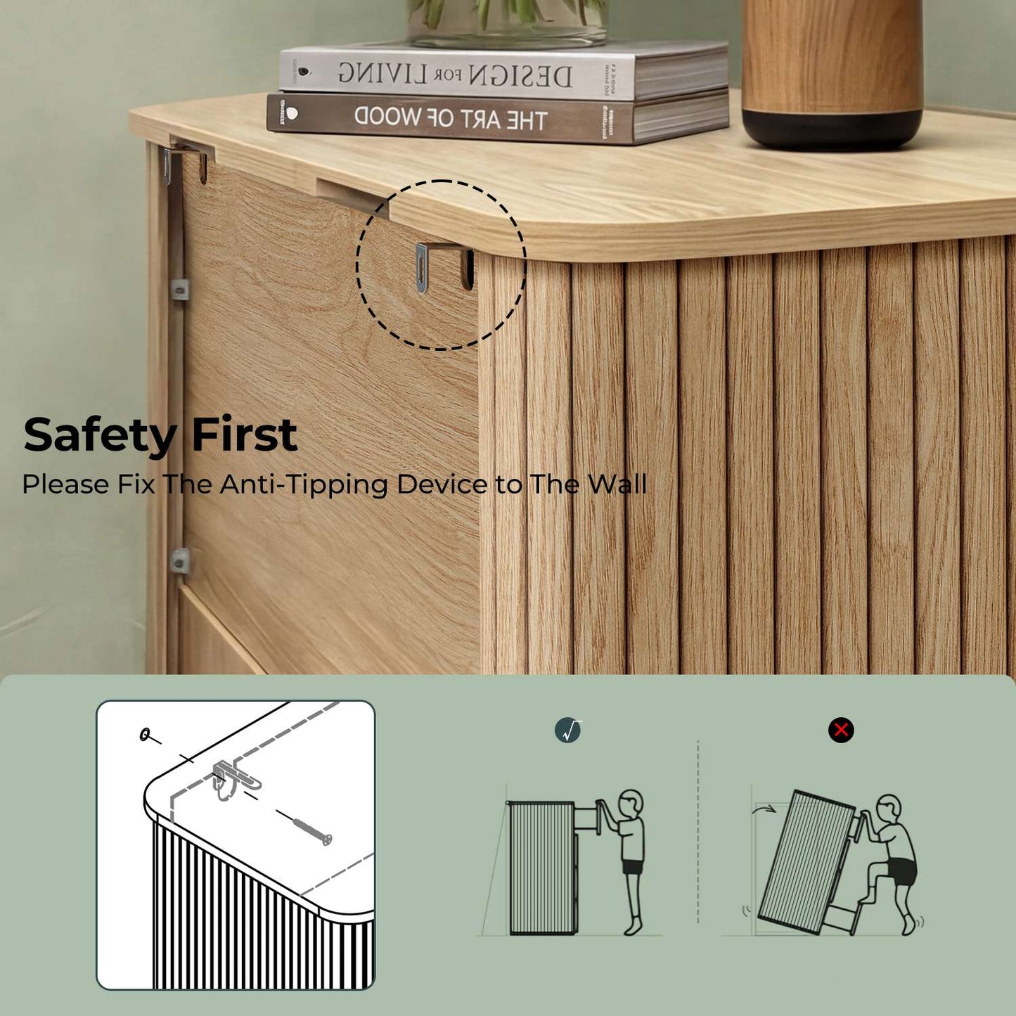 ADORNEVE Tall Chest of Drawers with 5 Drawers for Bedroom Wood Closet Clothes Storage Organizer for Living Room Hallway