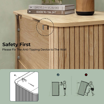 ADORNEVE Tall Chest of Drawers with 5 Drawers for Bedroom Wood Closet Clothes Storage Organizer for Living Room Hallway