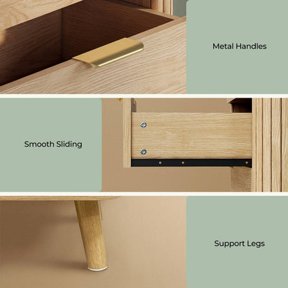 ADORNEVE Tall Chest of Drawers with 5 Drawers for Bedroom Wood Closet Clothes Storage Organizer for Living Room Hallway