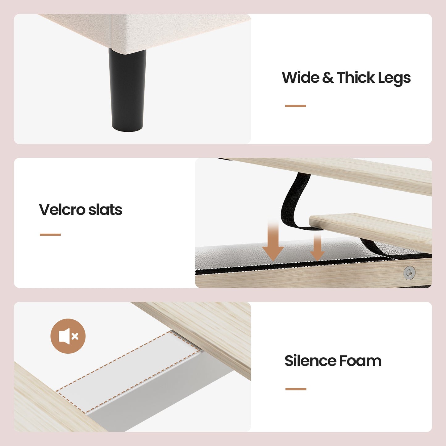 ADORNEVE Bed Frame Twin Size with Charging Station and Hidden Storage LED Girls Velvet Upholstered Platform Bed with Safety Guardrail