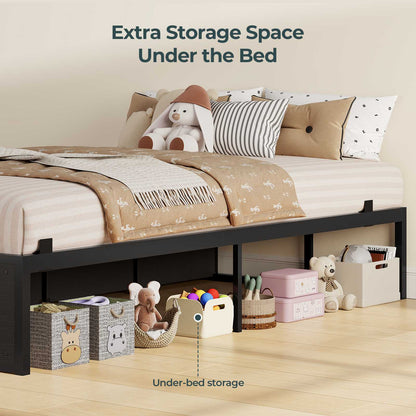 ADORNEVE Twin Bed Frames with 6 Storage Drawers and Under-Bed Storage Metal Bed Frame with Steel Slat Support and Footboard for Kids Teens