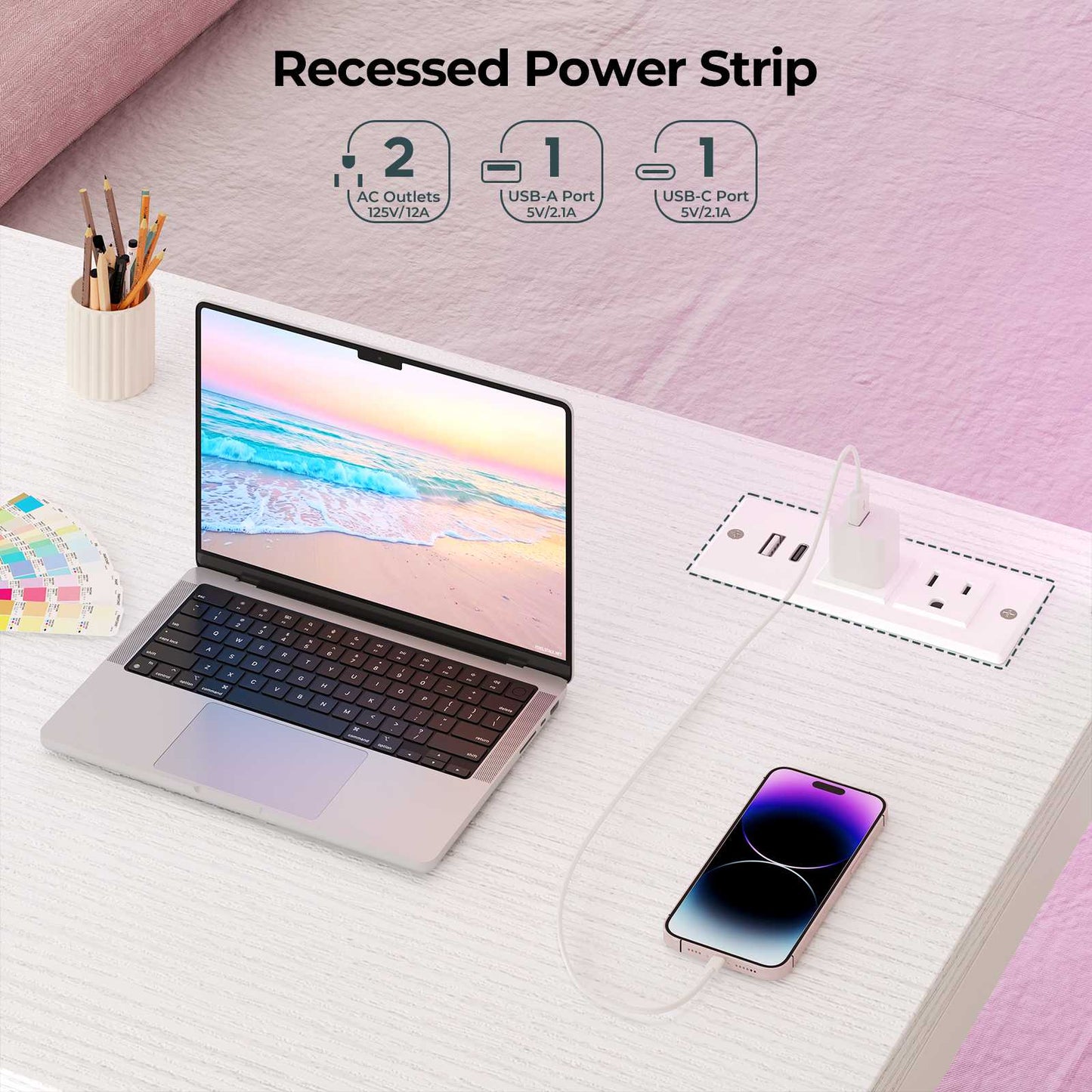 ADORNEVE Bunk Beds Twin Over Full with 2 Person Desk and 4 Storage Drawers Power Strips Metal LED Bunk Bed with Power Strips and Pegboard Safety Guardrail
