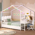 ADORNEVE Twin Kids Bed with 4 Storage Drawers and Side Desk All-In-One Kids Bed