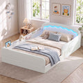 ADORNEVE Montessori Twin Floor Bed with Removable Guardrails Kids Low Upholstered Bed with Safety Rails and 6 Storage Pockets
