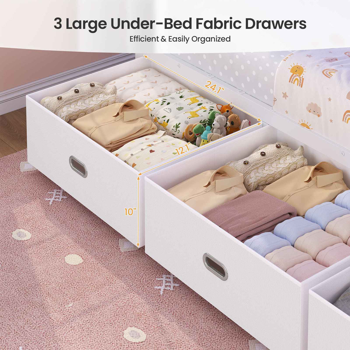 ADORNEVE | Bunk Bed Twin Over Twin with Stairs and 9 Storage Drawers Heavy Duty Bunk Bed with Hanging Area and Full-length Guardrail